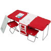 Picture of Outdoor Picnic Table Set with Cooler - Red