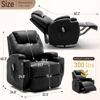Picture of Living Room Recliner Massage Chair Heated - Black