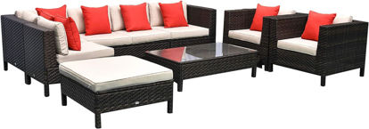 Picture of Outdoor Patio Sectional Furniture Set - Brown