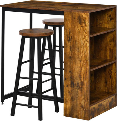 Picture of Dining Bar Table Set with Bar Stools