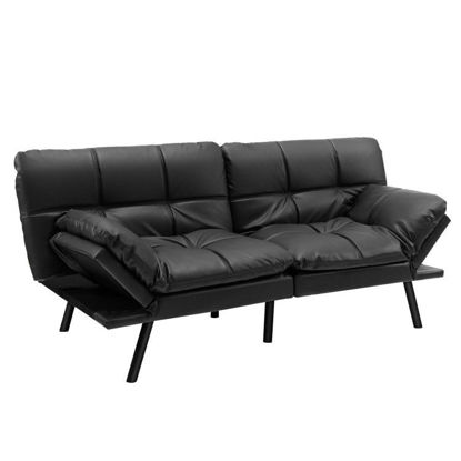 Picture of Convertible Futon Sofa Bed - Black