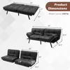 Picture of Convertible Futon Sofa Bed - Black