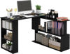 Picture of Office L-Shaped Computer Desk with Shelves