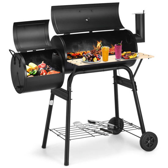 Picture of Outdoor BBQ Charcoal Offset Smoker