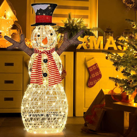 Picture of 3.5' Christmas Decor Snowman with Lights