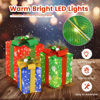 Picture of Christmas Gift Boxes with Lights - 3 pc